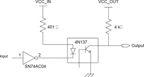 Figure 3. Typical opto-coupler connection circuit